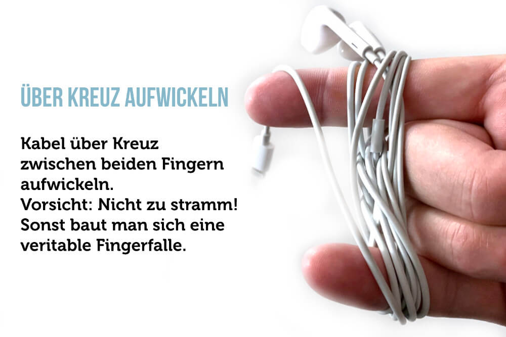 Kabelsalat Kopfhoerer Verknoten Trick Grafik 02